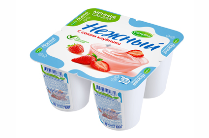 Йогурт Нежный 1,2% клубника 24 шт х 100 г