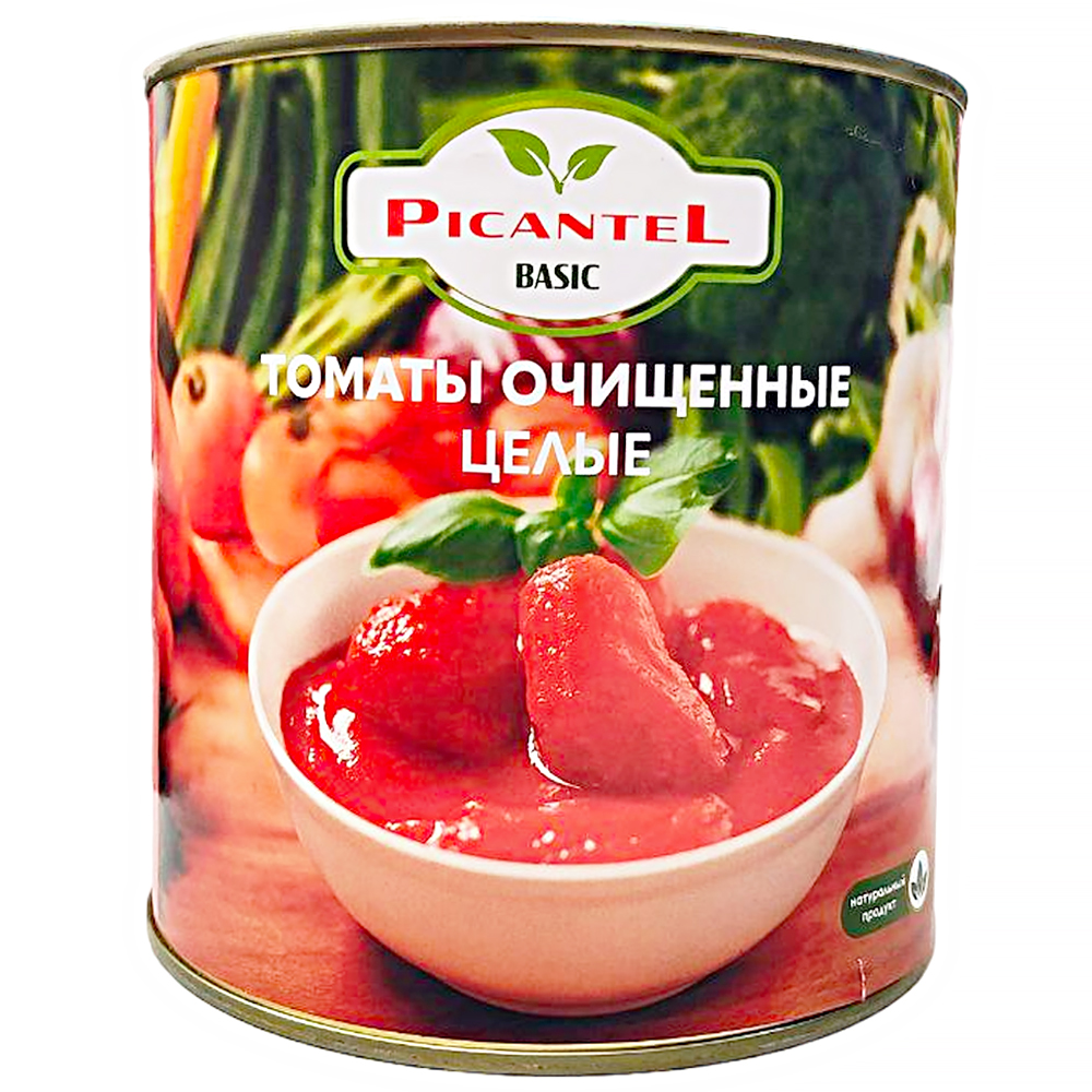 Томаты целые очищенные - 2,45 кг PICANTEL Basic, Турция