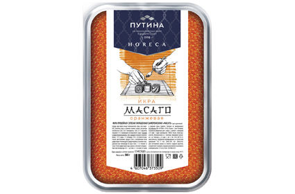 Икра оранжевая Масаго Путина 500г зам. Икра оранжевая Масаго Путина 500г зам.