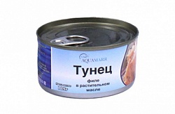 Изображение товара Тунец филе в масле AQUAMARR 185г, Таиланд