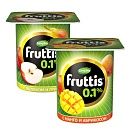 Йогурт Fruttis легкий 0,1% абрикос-манго/яблоко-груша 24шт х 110г