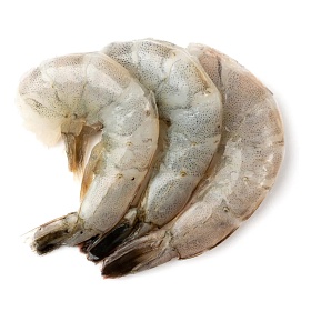 Креветки без головы во льду без пищевода Easy Peel 21/25 до 110 шт/блок  1,8кг, Индонезия