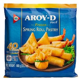 Тесто (лепешки) для Спринг Роллов Aroy-D (216х216 мм) 660г зам., Таиланд