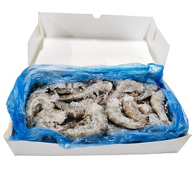 Креветки без головы во льду 21/25 10,8кг (6 шт х 1,8кг), Эквадор Креветки без головы во льду 21/25 10,8кг (6 шт х 1,8кг), Эквадор