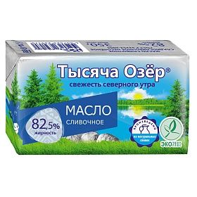 Масло сливочное 82,5% Тысяча озер 350г охл.