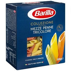 Мецце пенне трёхцветные Barilla 500г, Италия