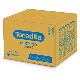 Масло сливочное 82% Tonadita (Elcor) 25 кг, Аргентина