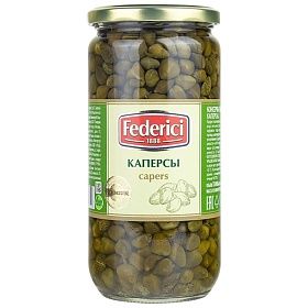 Каперсы с хвостом в уксусе 18/20 - 700г Federici, Испания