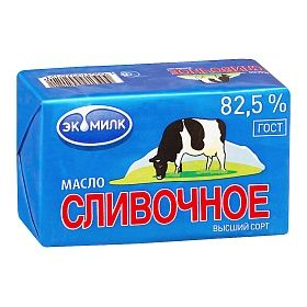 Масло сливочное 82,5% Экомилк, 450г зам.