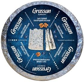 Сыр с голубой плесенью 50% ~ 2,5кг Grassan