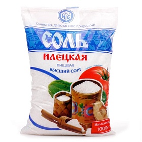 Соль крупная Илецкая Помол №1  1кг