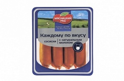 Изображение товара Сосиски Каждому по вкусу с натуральным молоком 420г, Мясницкий Ряд охл.