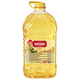 Масло подсолнечное Каролина 15 л (5 л х 3 шт)