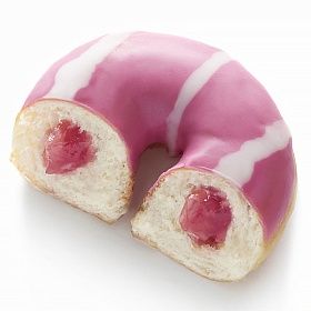 Донат средний с начинкой Малина и белыми полосками (38г х 80 шт) зам., Франция