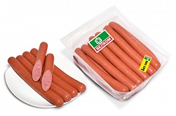 Изображение товара Колбаски говяжьи 80г, зам., 1,6 кг/уп