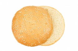Изображение товара Булочка для гамбургера с кунжутом 125мм (80г х 54 шт), Колибри зам.