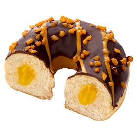 Донат с начинкой Апельсин и глазурью из темного шоколада (71г х 48 шт), Франция Донат с начинкой Апельсин и глазурью из темного шоколада (71г х 48 шт), Франция