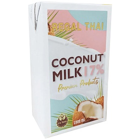 Молоко кокосовое 75% (жирн. 17%) Regal Thai 1л, Таиланд Молоко кокосовое 75% (жирн. 17%) Regal Thai 1л, Таиланд