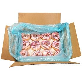 Донат с начинкой (малина-сливочн. сыр) и розовыми полосками 2,484 кг(36 шт х 69г), Польша
