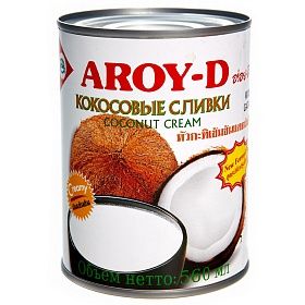 Сливки кокосовые 85% Aroy-D 0,56л,Таиланд