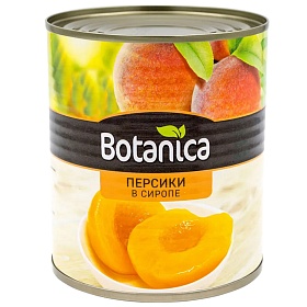 Персики половинки в сиропе Botanica 850 г, Китай