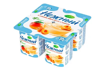 Йогурт Нежный 1,2% абрикос-манго 24 шт х 100 г